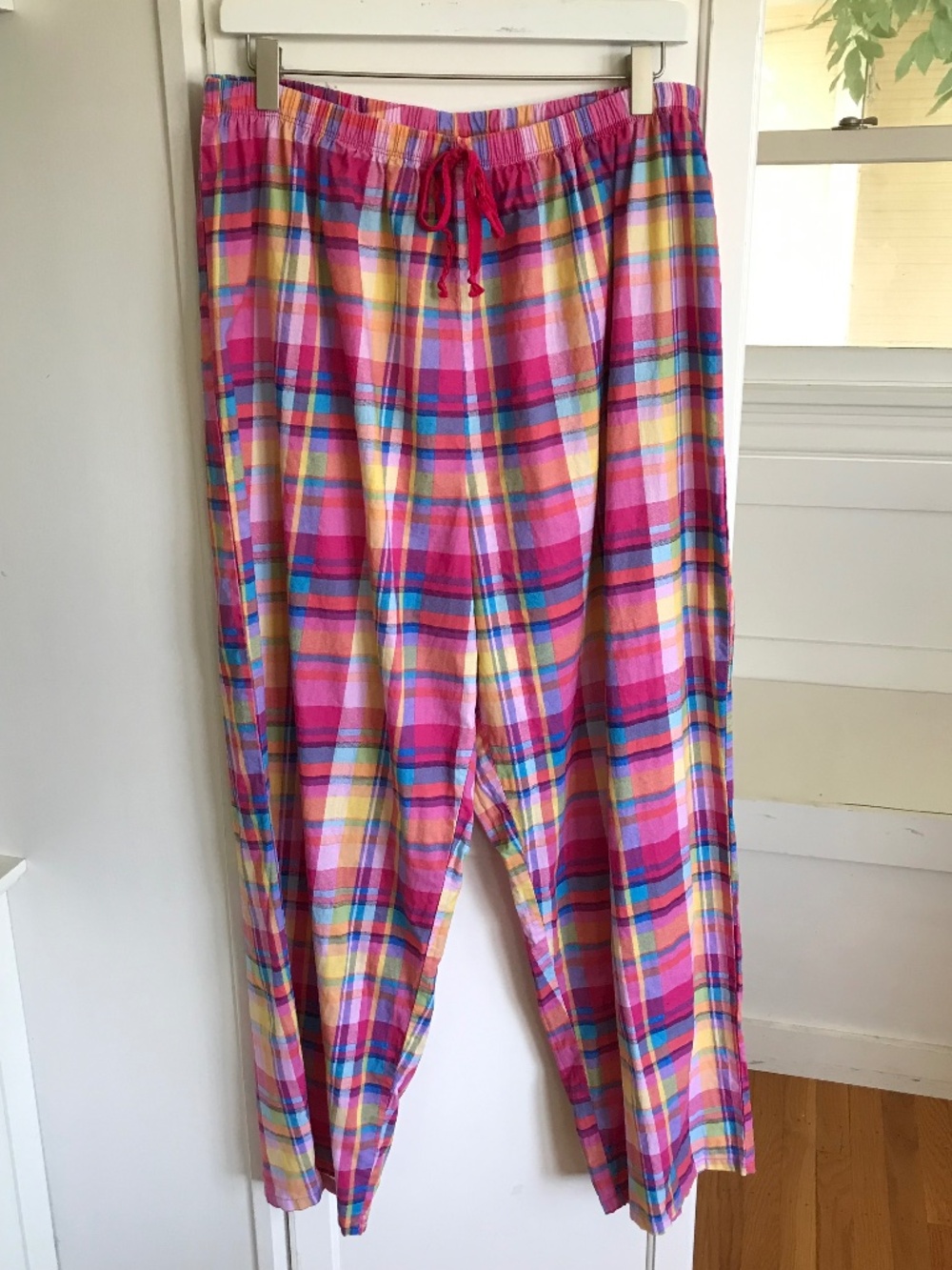 DREAMS & CO Cotton Pajama Pants Lounge Pants Pink Women’s Plus Size 1X